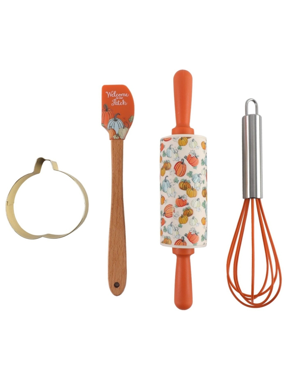 * CWC Mini Fall 4-pc. Baking Tool Set Harvest Kitchen Essentials Orange - Picture 2 of 7